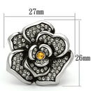 Crystal Rings TK924 Stainless Steel Ring with Top Grade Crystal