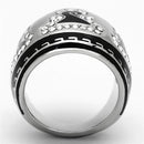 Crystal Rings TK928 Stainless Steel Ring with Top Grade Crystal