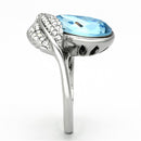 Crystal Rings TK930 Stainless Steel Ring with Top Grade Crystal