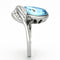 Crystal Rings TK930 Stainless Steel Ring with Top Grade Crystal