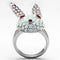 Crystal Rings TK931 Stainless Steel Ring with Top Grade Crystal