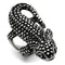 Crystal Rings TK933 Stainless Steel Ring with Top Grade Crystal in Jet