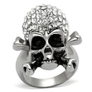 Crystal Rings TK935 Stainless Steel Ring with Top Grade Crystal