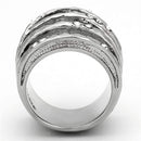 Crystal Rings TK937 Stainless Steel Ring with Top Grade Crystal