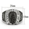 Crystal Rings TK942 Stainless Steel Ring with Top Grade Crystal