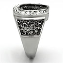 Crystal Rings TK942 Stainless Steel Ring with Top Grade Crystal