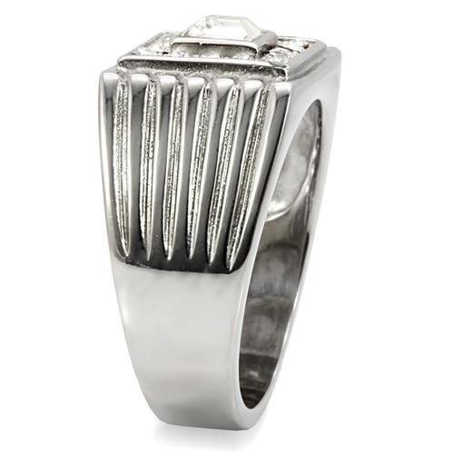 Silver Jewelry Rings Crystal Rings TK95312 Stainless Steel Ring with Top Grade Crystal Alamode Fashion Jewelry Outlet