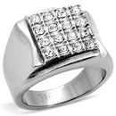 Crystal Rings TK95409 Stainless Steel Ring with Top Grade Crystal