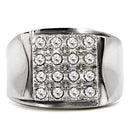 Silver Jewelry Rings Crystal Rings TK95409 Stainless Steel Ring with Top Grade Crystal Alamode Fashion Jewelry Outlet