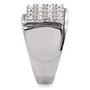 Crystal Rings TK95409 Stainless Steel Ring with Top Grade Crystal