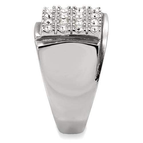 Crystal Rings TK95409 Stainless Steel Ring with Top Grade Crystal