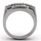 Crystal Rings TK956 Stainless Steel Ring with Top Grade Crystal