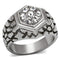 Crystal Rings TK960 Stainless Steel Ring with Top Grade Crystal