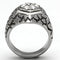 Crystal Rings TK960 Stainless Steel Ring with Top Grade Crystal