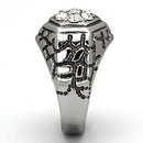 Crystal Rings TK960 Stainless Steel Ring with Top Grade Crystal