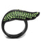 Crystal Rings TK985LJ Stainless Steel Ring with Crystal in Peridot