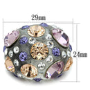 Crystal Rings VL114 Resin Ring with Top Grade Crystal