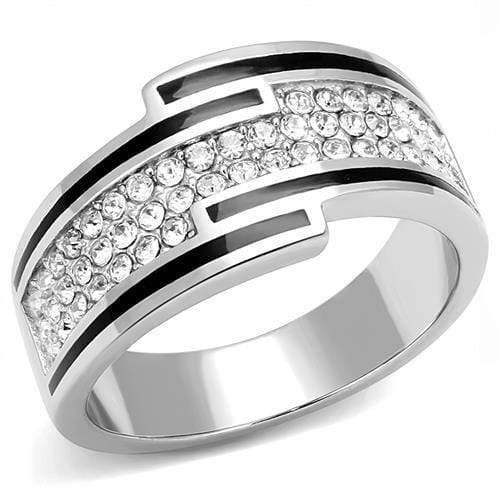 Crystal Wedding Rings TK3174 Stainless Steel Ring with Top Grade Crystal