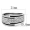 Crystal Wedding Rings TK3174 Stainless Steel Ring with Top Grade Crystal