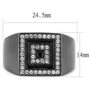 Crystal Wedding Rings TK3220 Stainless Steel Ring with Top Grade Crystal