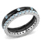 Crystal Wedding Rings TK3233 Two-Tone - Stainless Steel Ring with Crystal