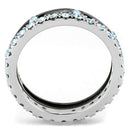 Crystal Wedding Rings TK3233 Two-Tone - Stainless Steel Ring with Crystal