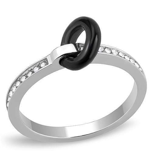 Crystal Wedding Rings TK3241 Stainless Steel Ring with Top Grade Crystal