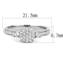 Silver Jewelry Rings Crystal Wedding Rings TK3248 Stainless Steel Ring with Top Grade Crystal Alamode Fashion Jewelry Outlet