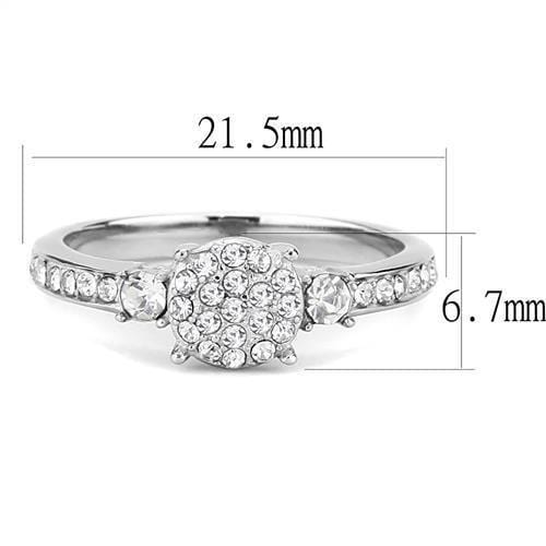 Silver Jewelry Rings Crystal Wedding Rings TK3248 Stainless Steel Ring with Top Grade Crystal Alamode Fashion Jewelry Outlet