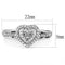 Crystal Wedding Rings TK3249 Stainless Steel Ring with Top Grade Crystal