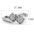 Crystal Wedding Rings TK3255 Stainless Steel Ring with Top Grade Crystal