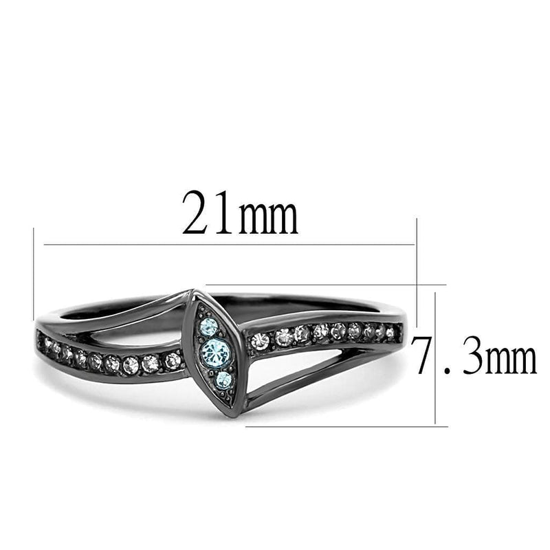 Crystal Wedding Rings TK3260 Stainless Steel Ring with Top Grade Crystal