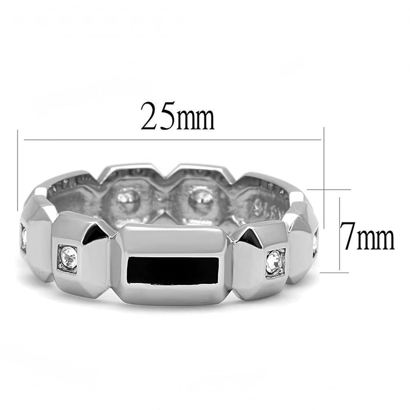 Crystal Wedding Rings TK3281 Stainless Steel Ring with Top Grade Crystal