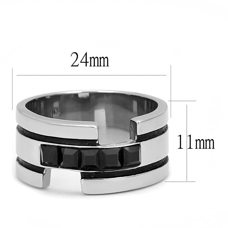 Crystal Wedding Rings TK3284 Stainless Steel Ring with Top Grade Crystal