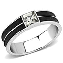 Crystal Wedding Rings TK3292 Stainless Steel Ring with Top Grade Crystal