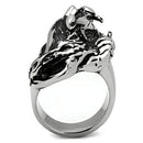 Crystal Wedding Rings TK330 Stainless Steel Ring with Crystal in Ruby