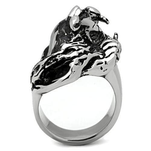 Crystal Wedding Rings TK330 Stainless Steel Ring with Crystal in Ruby