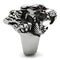 Crystal Wedding Rings TK330 Stainless Steel Ring with Crystal in Ruby