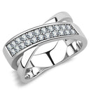 Crystal Wedding Rings TK3436 Stainless Steel Ring with Top Grade Crystal