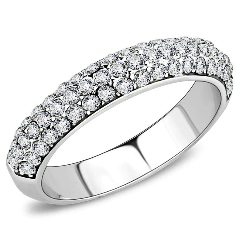 Crystal Wedding Rings TK3437 Stainless Steel Ring with Top Grade Crystal