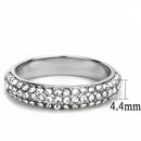 Crystal Wedding Rings TK3437 Stainless Steel Ring with Top Grade Crystal