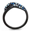 Crystal Wedding Rings TK3446 - Stainless Steel Ring with Top Grade Crystal