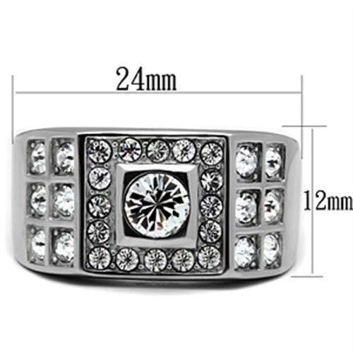 Crystal Wedding Rings TK350 Stainless Steel Ring with Top Grade Crystal