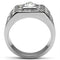 Crystal Wedding Rings TK350 Stainless Steel Ring with Top Grade Crystal