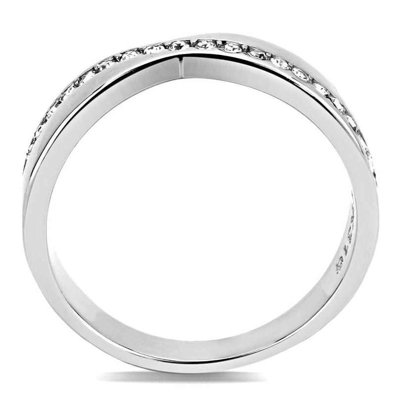 Crystal Wedding Rings TK3501 Stainless Steel Ring with Top Grade Crystal