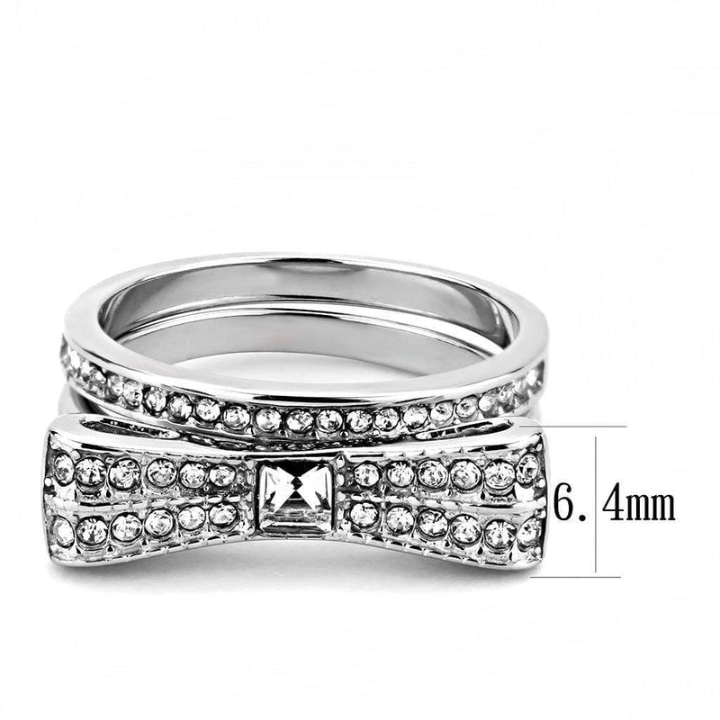 Crystal Wedding Rings TK3506 Stainless Steel Ring with Top Grade Crystal