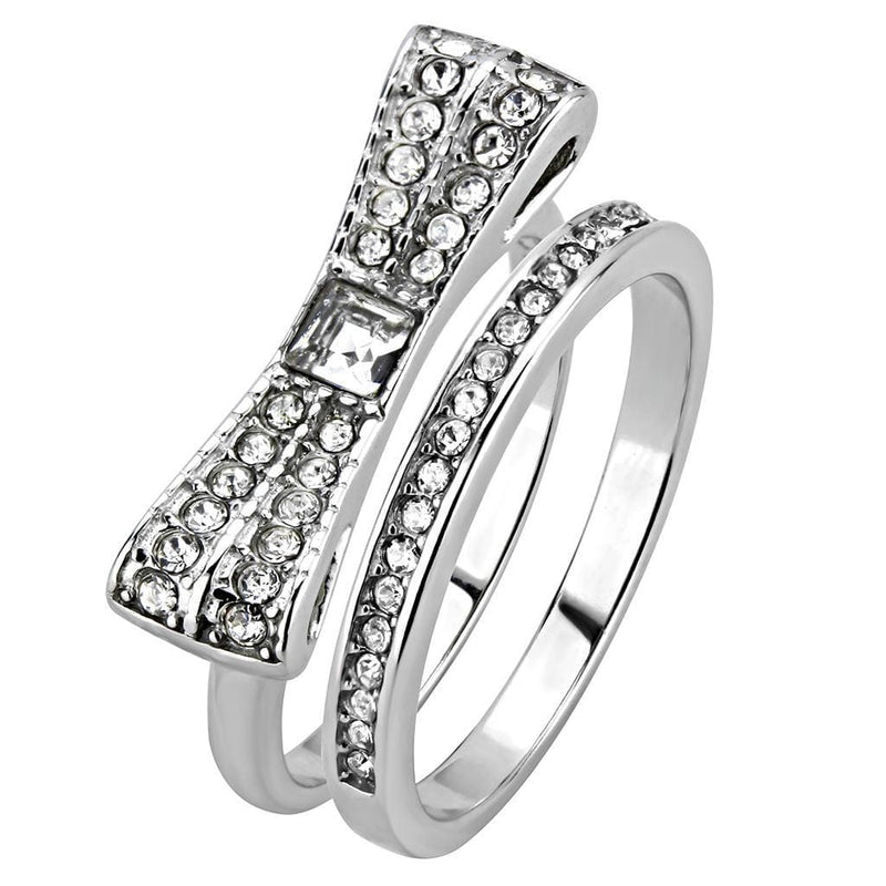 Crystal Wedding Rings TK3506 Stainless Steel Ring with Top Grade Crystal