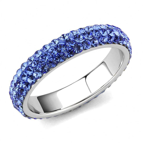 Crystal Wedding Rings TK3539 Stainless Steel Ring with Top Grade Crystal