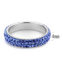 Crystal Wedding Rings TK3539 Stainless Steel Ring with Top Grade Crystal