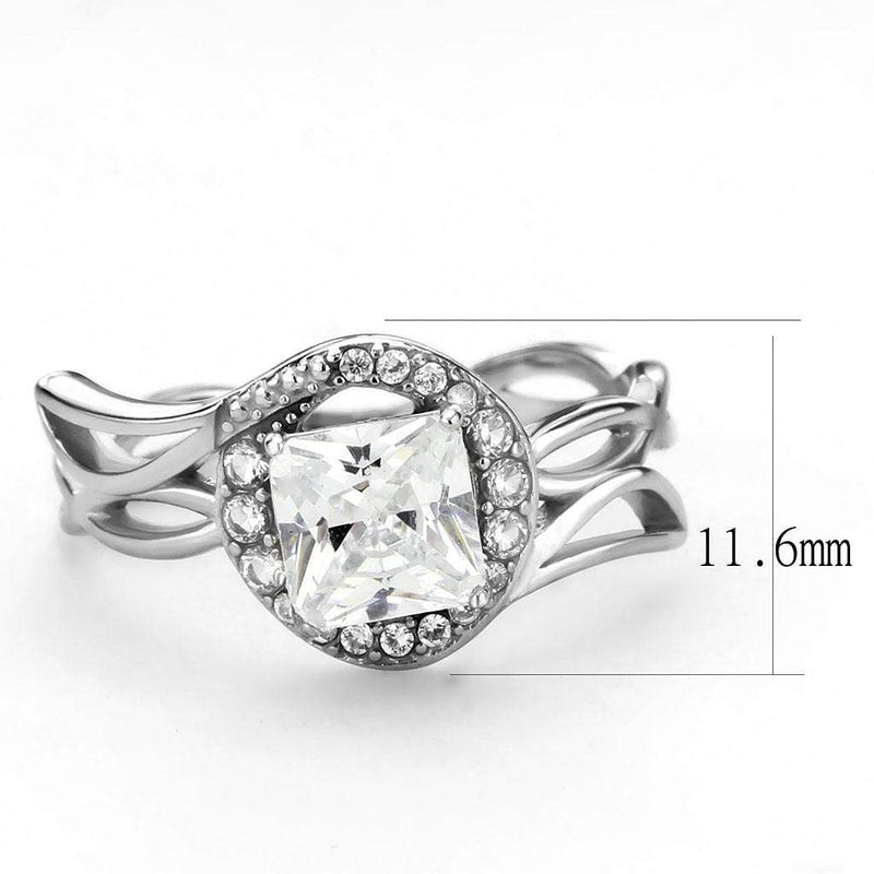 Silver Jewelry Rings Cubic Zirconia Rings DA357 Stainless Steel Ring with AAA Grade CZ Alamode Fashion Jewelry Outlet